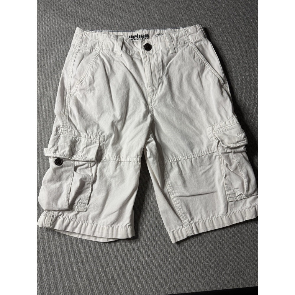 Urban Pipeline Off White Mens Classic Length Cargo Shorts 29